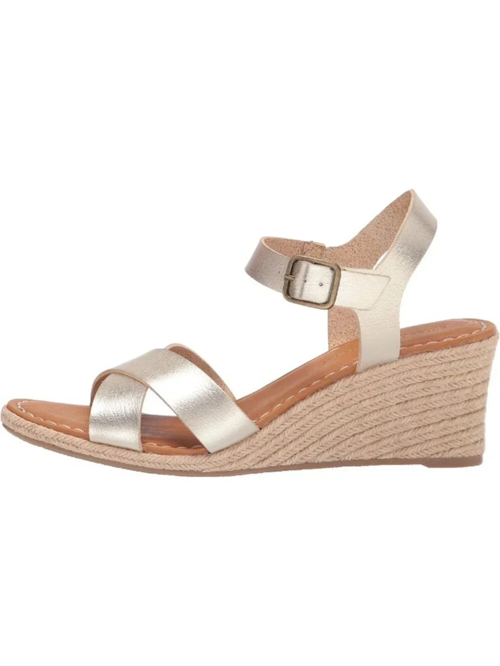 Stylish Women's Espadrille Wedge Sandals, Adjustable Buckle & Elastic Strap